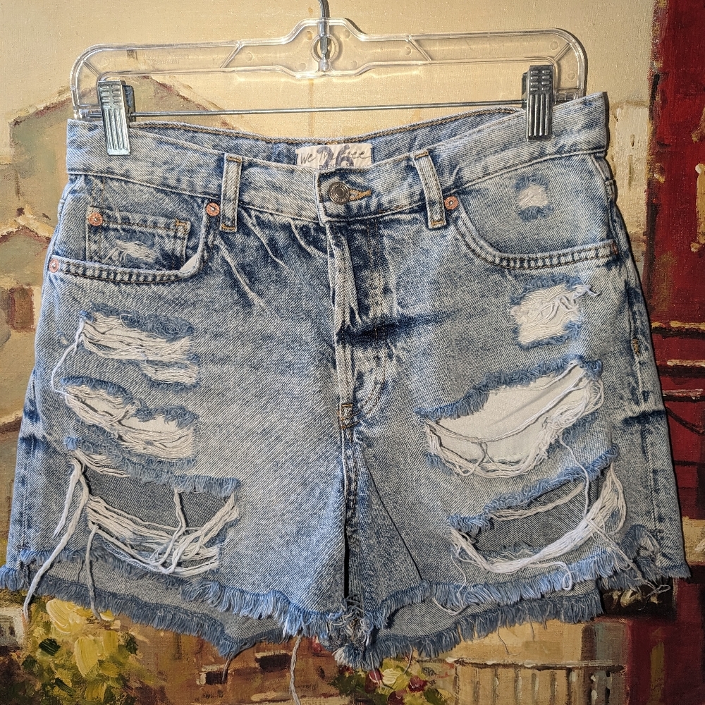 We The Free distressed denim shorts